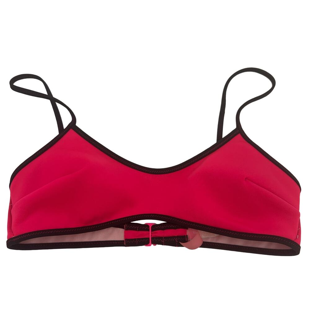 Victoria's Secret Pink & Black Lined Swim Bikini Top Size Small